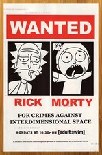 2013 Rick & Morty Print Ad/Poster TV Cartoon Series Show Adult Swim Promo Art