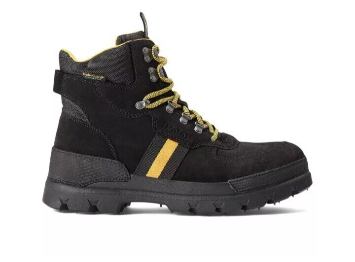 Polo Ralph Lauren Men's Oslo Tactical Boots Black & Yellow Size 12