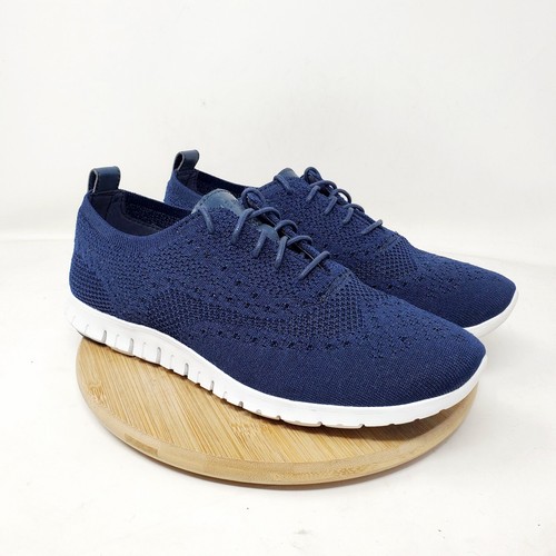 Cole Haan Zerogrand Shoes Womens 9 Blue Stitchlite Oxford Wingtip Sneaker - Picture 6 of 13