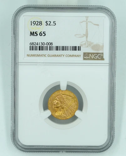 1928 NGC MS65 $2.5 Gold Indian Quarter Eagle