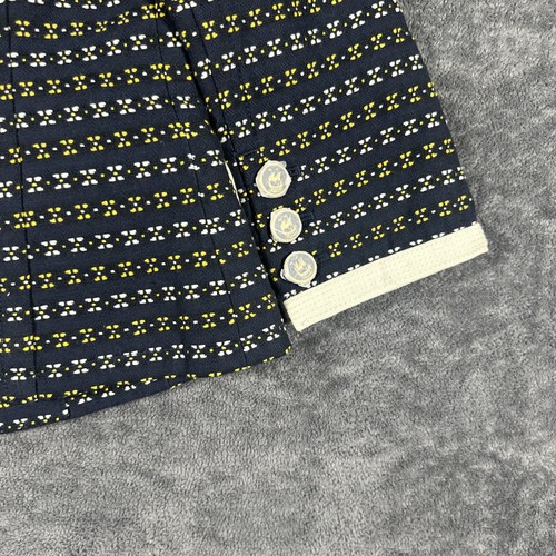 NEW VTG Juicy Couture Tweed Blazer Sz 6 Navy Gold Nautical Clueless 90s Preppy - Picture 17 of 18