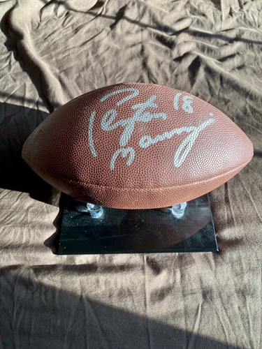Peyton Manning NFL Signed Wilson Football w/ Stand (Not Offically Authenticated)
