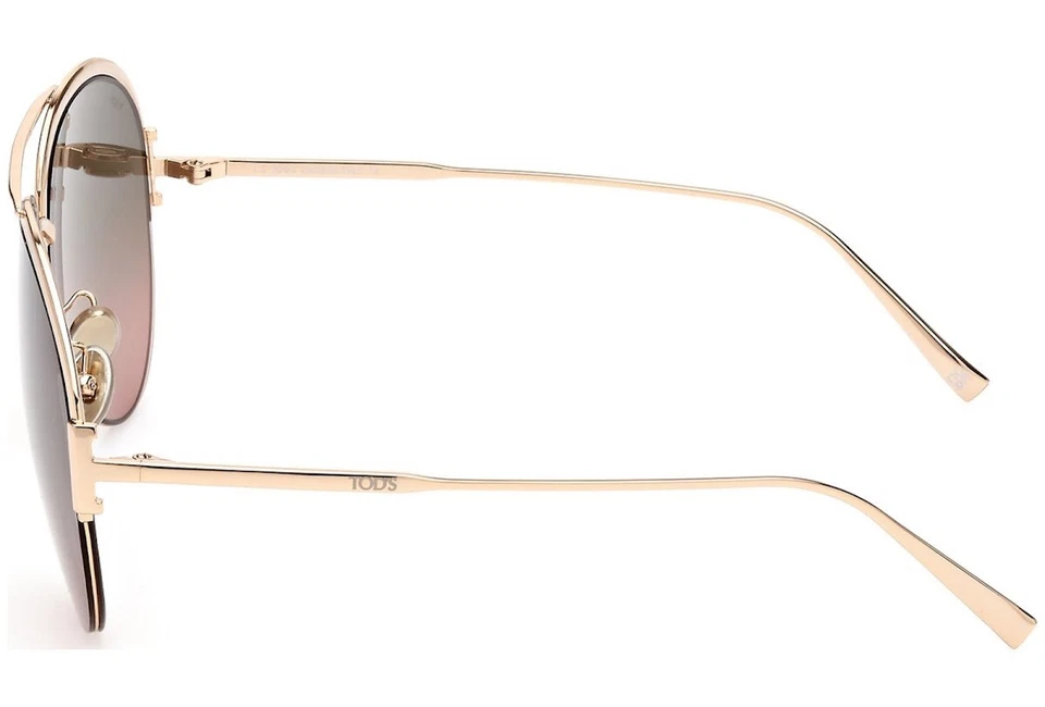 Gafas de sol Tod's TO312-H 28P oro amarillo aviador marco de metal 60-18-135 almohadillas para la nariz Foto 3 de 4