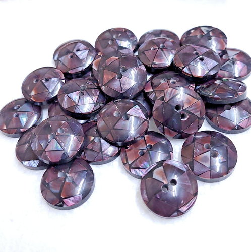 5 Abalone Shell Buttons 18mm 2 Hole Inlaid Mosaic Effect Sewing Shirt Art Crafts - Picture 12 of 17