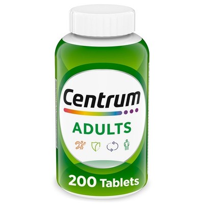 Centrum Adult Multivitamin/Multimineral Supplement with 200 Count (Pack of 1) 