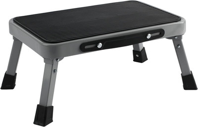 1-Step 330Lbs Capacity Folding Metal Step Stool, Portable Step Ladder, Non-Slip,