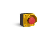 EMAS M1C200E40 Metal IP65 Emergency Stop Control Box With Shroud (1 x N.C.)