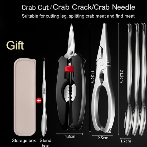 Premium Meeresfrüchte Cracker Set - Edelstahl Krabben Bein Cracker, Hummer Shel... - Bild 2 von 9