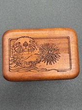 WILDERNESS CHERRY WOOD TRINKET BOX GOPHER LASER ENGRAVED, SIGNED