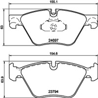 Bremsbelagsatz Scheibenbremse Hella Pagid 8DB 355 014-351 FüR BMW F10 F11 5Er
