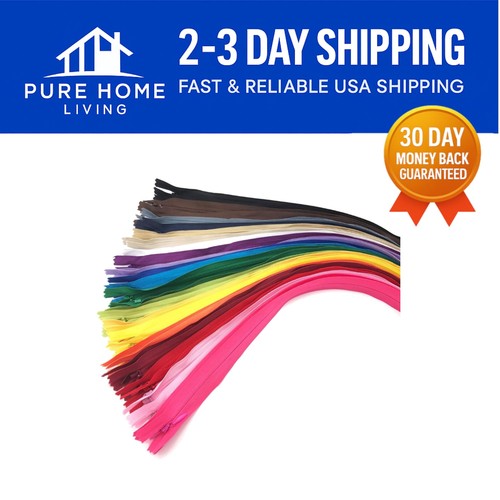 40 STCK. Unsichtbare Nylon Spule Reißverschlüsse - 16 Zoll Mehrfarbig Zum Selbermachen Handwerk Essentials