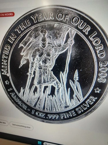 2013 Amnor 1 Oz Siver Round Bu "Title Of Liberty " Amnor Alma 46:12 .999 Silver