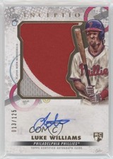 2022 Topps Inception 13/125 Luke Williams #IAJP-LW Jumbo Patch Auto 0i40