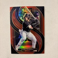 Slade Caldwell 2025 Panini Select Premier Level #135 Red Prizm 134/149 D’back