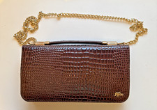 Borsa vintage Lacoste in pelle di coccodrillo logo raro