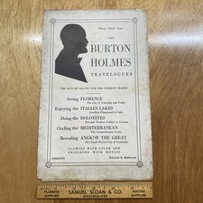 Ancien journal de voyage Burton Holmes 1925 Florence Italie programme méditerranéen