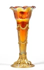AMAZING STEUBEN ENGRAVED GOLD AURENE IRIDESCENT ART GLASS VASE