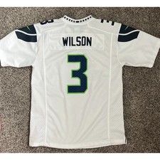 Seattle Seahawks Russell Wilson 3 White Jersey Boys Size L