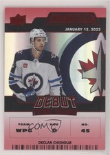2022 Upper Deck Credentials Debut Ticket Access Red 202/299 Declan Chisholm z6b
