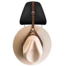 Cowboy Hat Rack for Pickup Trucks, Vegan Leather Cowboy Hat Holder for Truck