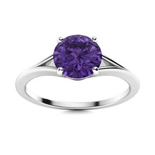 Valentines Deal Amethyst Stone Solitaire New Ring Jewelry Sterling Silver