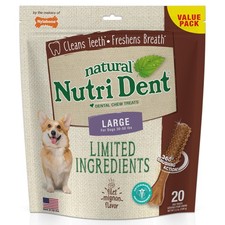 Nutri Dent Dog Dental Chews - Natural Dog Teeth Cleaning Breath Freshener -...