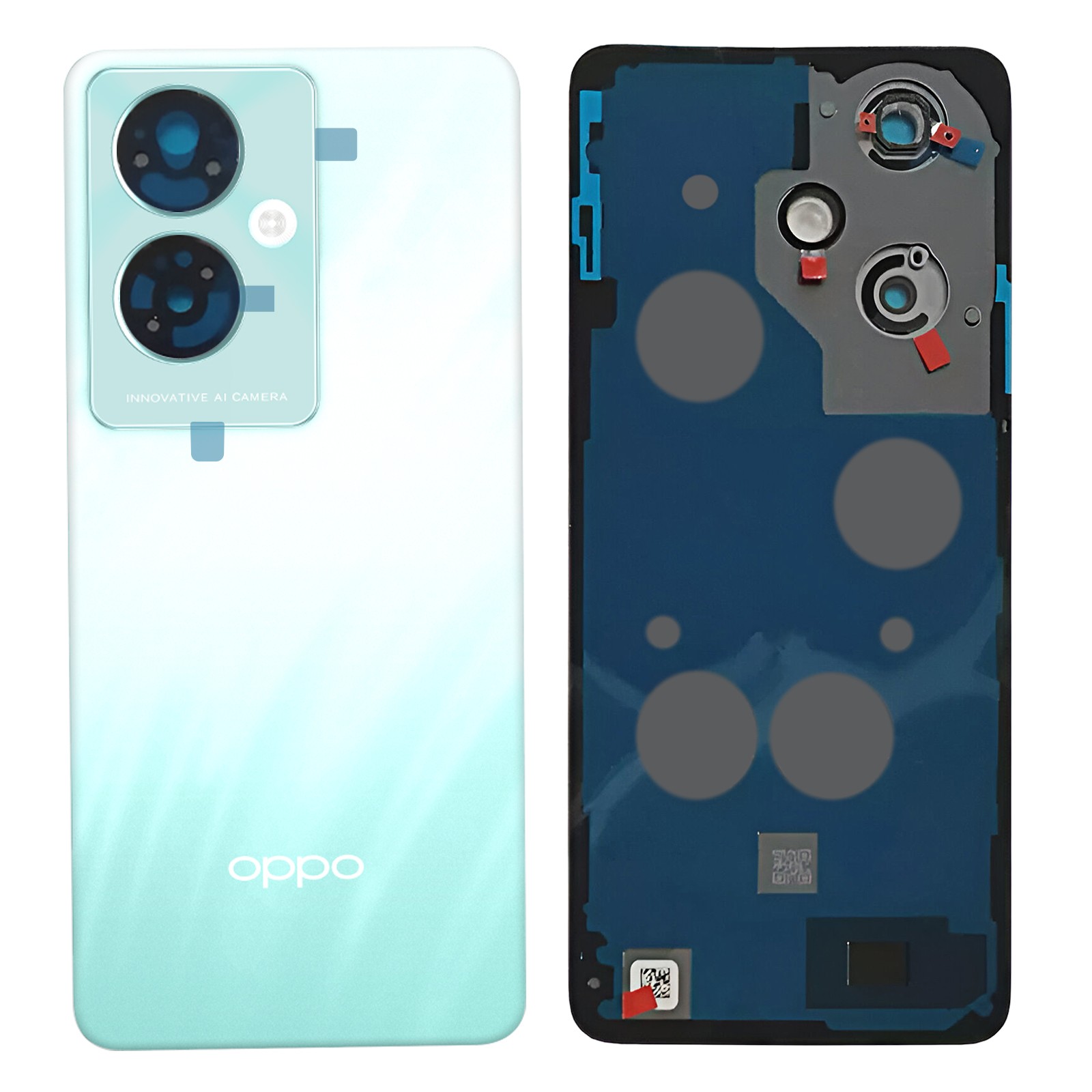Cache batterie pour Oppo A79 Clappio de couleur vert pour remplacer le dos cassé d'origine