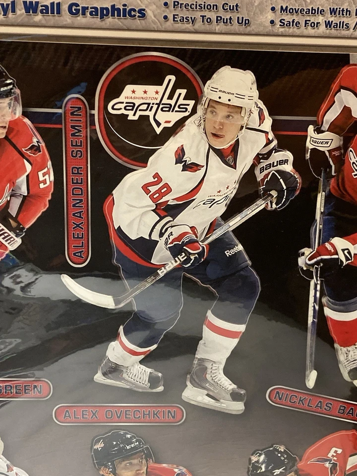 WASHINGTON CAPITALS Hockey FATHEAD CALCOMANÍAS DE PARED CONJUNTO EQUIPO NHL OVECHKIN 2011 NUEVO EN PAQUETE Foto 3 de 4