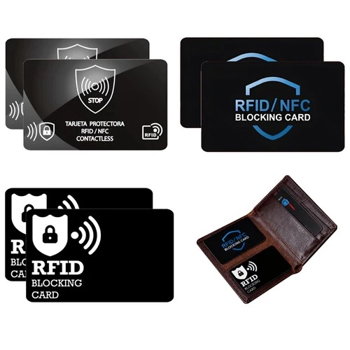 RFID/NFC Blocking Cards 6PCS Credit Card Protectors Anti-Theft Slim Blocker – Mu