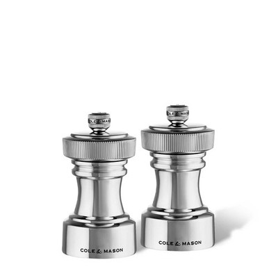 COLE & MASON - Hoxton Pfeffer- und Salzmühle Set | Versilbert