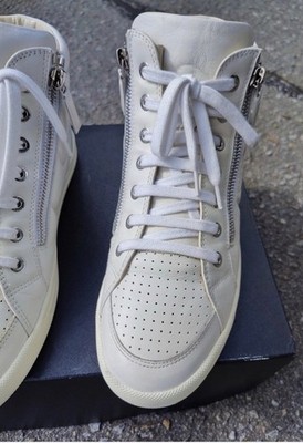 Chanel White High Top Sneakers size 38 | eBay