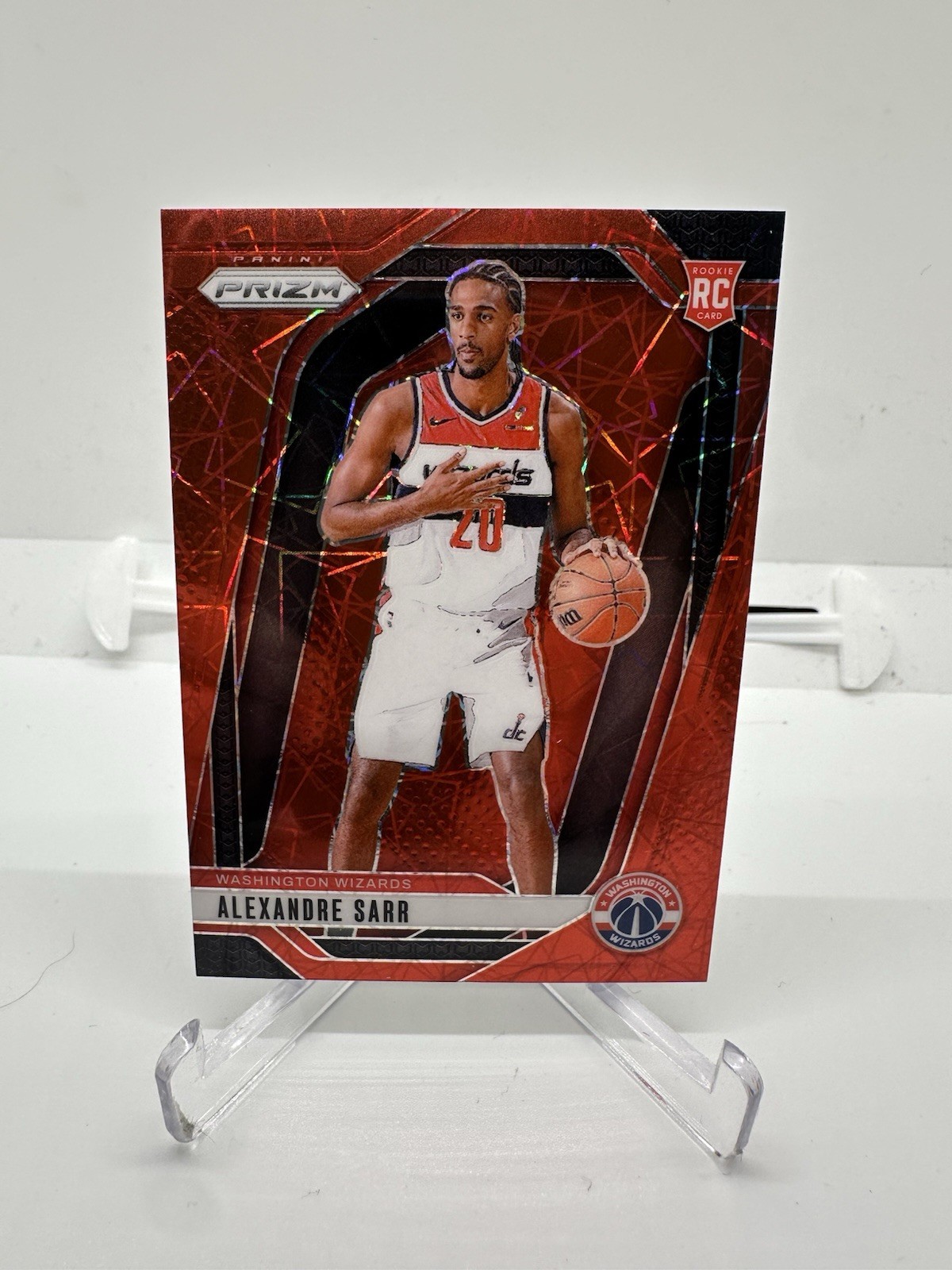 2024-25 Panini Prizm Alexandre Sarr Red Lazer Prizm /35 RC #264 Rookie SP