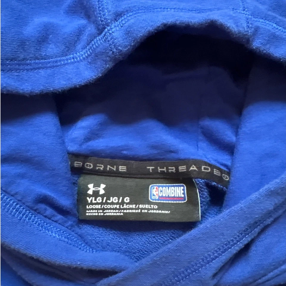 Under Armour Golden State Warriors Jersey Azul Con Capucha Juvenil Sudadera TALLA L  Foto 4 de 4