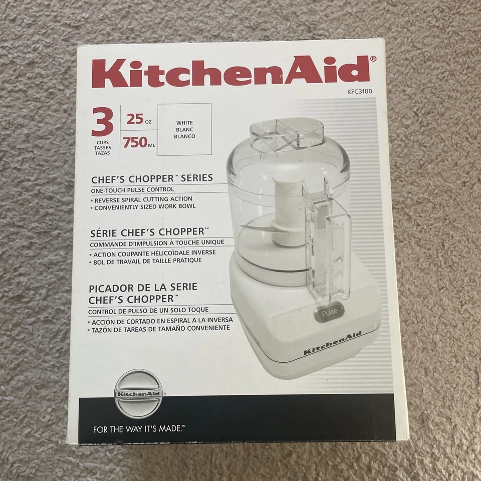 KitchenAid KFC3100 3 Cup Chef’s Chopper Mini Food Processor White - Image 2 of 4