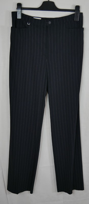 Damen BASLER Elegante Stretch Hose Nadelstreifen mit SCHURWOLLE Größe 40/42 TOP!