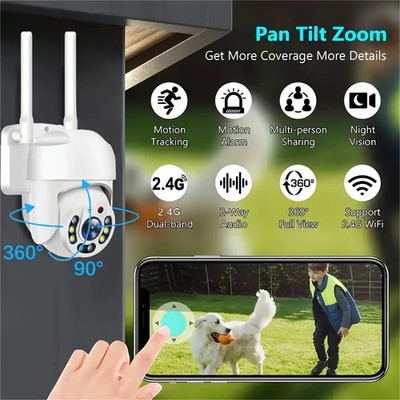WIFI Kamera Außen Kabellos CCTV HD PTZ Smart Home Überwachungskamera IR Kamera 1080P