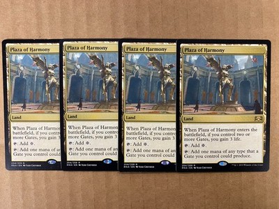 MTG 4x Plaza of Harmony # 254 Ravnica Allegiance Magic the Gathering x4 NM