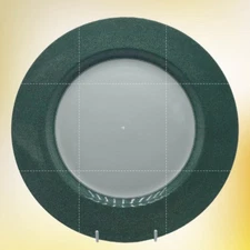 Spode Vermicelli Green 12-5/8" Charger Cake Chop Serving Plate England 1999-2002