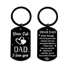 Gift For Dad From Daughter Drive Safe Keychain, Happy Birthday Dad, Christma...