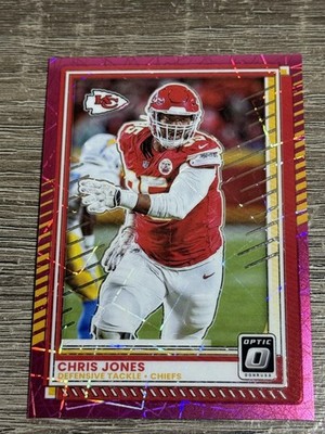 2025 Donruss Optic #82 Chris Jones Pink Velocity #/99
