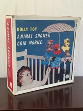 Vintage Dolly Toy Animal Shower Baby Crib MOBILE Nursery Toy