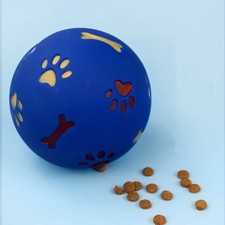 Pet Cat Dog Toy Food Leakage Feeder Treat Ball Rubber Ball Chew Dispenser Intera