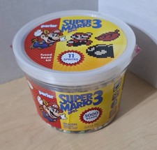 New Sealed 2017 Super Mario Bros. 3 Perler Bead Board Bucket Paper  Pattern Kit