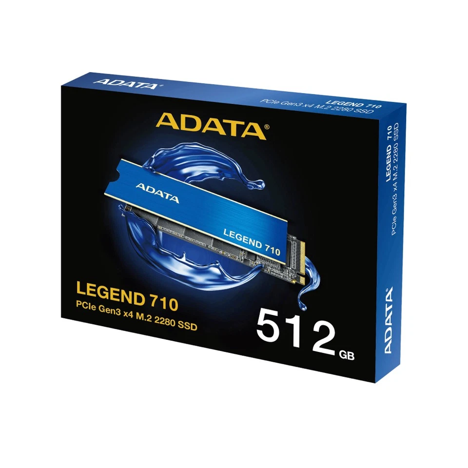 ADATA 512GB Legend 710 M.2 NVMe Gen3 SSD, M.2 2280, PCIe 3.0, 3D NAND, R/W 2400/ - Image 3 of 4