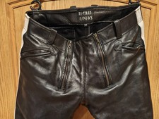 Verkaufe Meine Zimmermannslederhose mit Weiß...