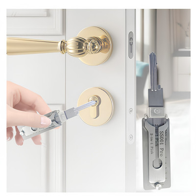 2-in-1 Stainless Steel Key Decoder SS001 PRO Lock Decoder Repair Tools