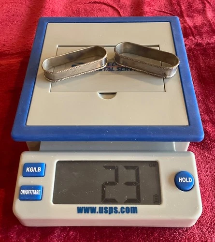 2 Rogers Lunt Bowlen STERLING SILVER NAPKIN RING 765 - 23 grams w/ Monograms