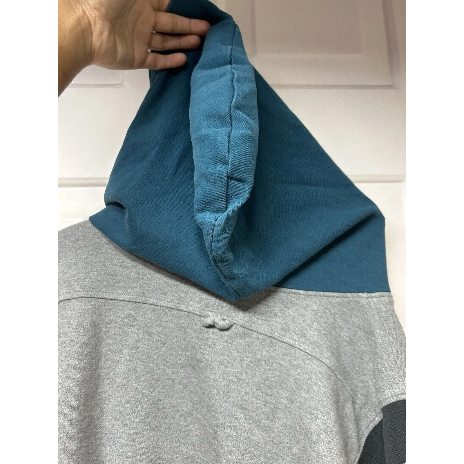 Alexander McQueen X Puma Collab donna felpa con cappuccio e zip taglia media grigio teal logo