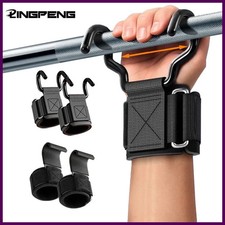 Weight Lifting Hook Grips With Wrist Wraps Hand-Bar Wrist Strap Gym Fitness Hook