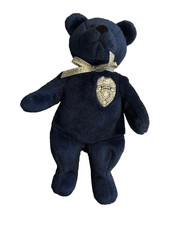 VTG 2001 Holy Bears God Bless Our Police Stuffed Plush Blue 9" Teddy Bear, Blue